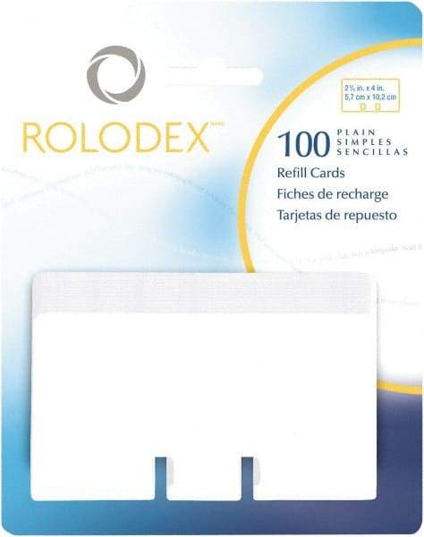 Rolodex - 100 Refills for Rotary - 2-1/4 x 4" - All Tool & Supply