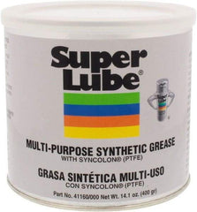 Synco Chemical - 14.1 oz Canister Synthetic Lubricant w/PTFE General Purpose Grease - Translucent White, Food Grade, 450°F Max Temp, NLGIG 000, - All Tool & Supply