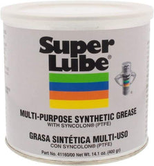 Synco Chemical - 14.1 oz Canister Synthetic Lubricant w/PTFE General Purpose Grease - Translucent White, Food Grade, 450°F Max Temp, NLGIG 00, - All Tool & Supply