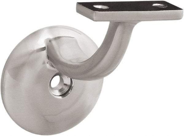 National Mfg. - 250 Lb Capacity, Satin Nickel Coated, Handrail Bracket - 3" Long, 6.4" High, 0.900" Wide - All Tool & Supply