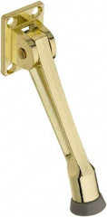 National Mfg. - 5" Projection Kickdown Door Stop - Screw Mount, Brass Finish - All Tool & Supply