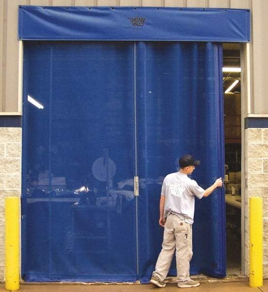 Goff's Enterprises - 8' Door Width x 8' Door Height Vinyl Insect Barrier Door Unit - Blue - All Tool & Supply