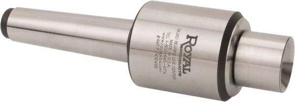 Royal Products - MT3 Morse Taper, 1.7" Head Diam Live Center - 6,000 Max RPM, 2.12" Head Length, 1.12" Point Diam, 1" Point Len, 885 Lb Max Workpc, Female Point - All Tool & Supply