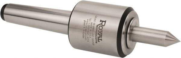 Royal Products - MT4 Morse Taper, 2.45" Head Diam Live Center - 5,000 Max RPM, 2.78" Head Length, 3/4" Point Diam, 2.35" Point Len, 925 Lb Max Workpc, Long Point - All Tool & Supply