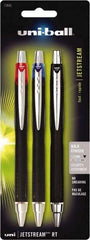 Uni-Ball - Roller Ball 1mm Retractable Pen - Black, Red & Blue - All Tool & Supply