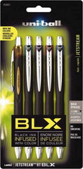 Uni-Ball - Roller Ball 1mm Retractable Pen - Blue & Black, Green & Black, Purple & Black, Brown & Black - All Tool & Supply