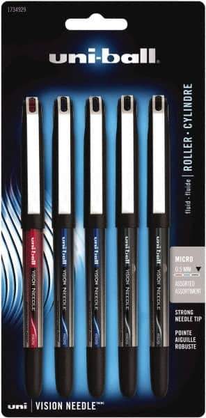 Uni-Ball - Roller Ball 0.5mm Stick Pen - Black, Red & Blue - All Tool & Supply