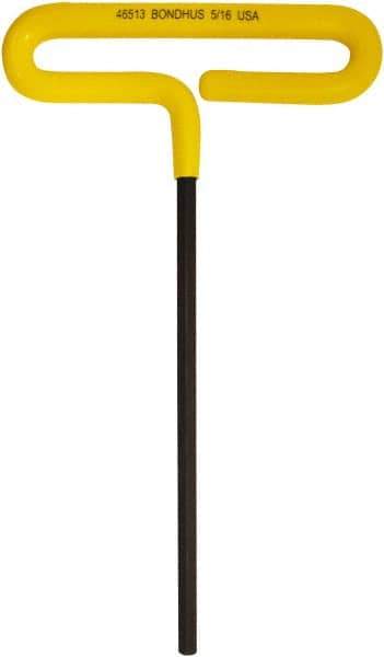 Bondhus - 5/16" Hex, T-Handle Cushion Grip, Hex Key - 264mm OAL, Inch System of Measurement - All Tool & Supply