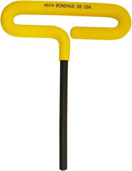 Bondhus - 3/8" Hex, T-Handle Cushion Grip, Hex Key - 191mm OAL, Inch System of Measurement - All Tool & Supply