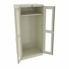 Tennsco - 2 Shelf Wardrobe Storage Cabinet - Steel, 36" Wide x 24" Deep x 78" High, Champagne/Putty - All Tool & Supply