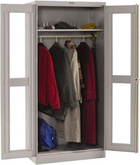 Tennsco - 2 Shelf Wardrobe Storage Cabinet - Steel, 36" Wide x 18" Deep x 78" High, Medium Gray - All Tool & Supply