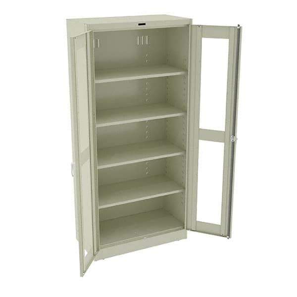 Tennsco - 5 Shelf Visible Storage Cabinet - Steel, 36" Wide x 18" Deep x 78" High, Champagne/Putty - All Tool & Supply