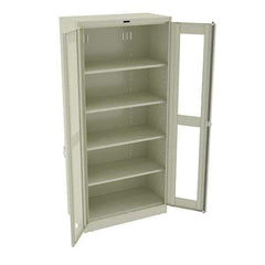 Tennsco - 5 Shelf Visible Storage Cabinet - Steel, 36" Wide x 18" Deep x 78" High, Champagne/Putty - All Tool & Supply