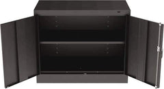 Tennsco - 2 Shelf Locking Storage Cabinet - Steel, 36" Wide x 18" Deep x 30" High, Black - All Tool & Supply