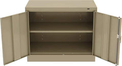 Tennsco - 2 Shelf Locking Storage Cabinet - Steel, 36" Wide x 18" Deep x 30" High, Sand - All Tool & Supply