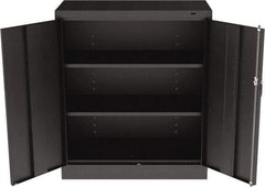 Tennsco - 3 Shelf Locking Storage Cabinet - Steel, 36" Wide x 18" Deep x 42" High, Black - All Tool & Supply