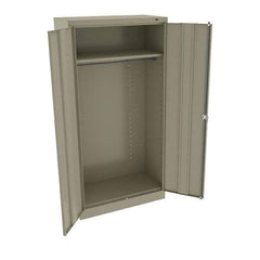 Tennsco - 2 Shelf Wardrobe Storage Cabinet - Steel, 36" Wide x 18" Deep x 72" High, Sand - All Tool & Supply