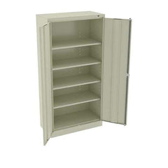 Tennsco - 5 Shelf Locking Storage Cabinet - Steel, 36" Wide x 18" Deep x 72" High, Champagne/Putty - All Tool & Supply