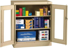 Tennsco - 3 Shelf Visible Storage Cabinet - Steel, 36" Wide x 18" Deep x 42" High, Light Gray - All Tool & Supply