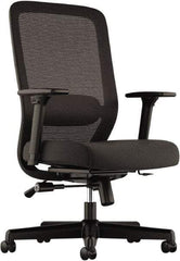 Basyx - 43" High Executive Chair - 25" Wide x 26-3/4" Deep, 100% Polyester Seat, Black - All Tool & Supply