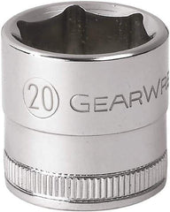 GearWrench - 3/8" Drive, Standard Hand Socket - 6 Points, 1.102" OAL, Alloy Steel, Full Polish Finish - All Tool & Supply