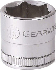 GearWrench - 3/8" Drive, Standard Hand Socket - 6 Points, 0.984" OAL, Alloy Steel, Full Polish Finish - All Tool & Supply