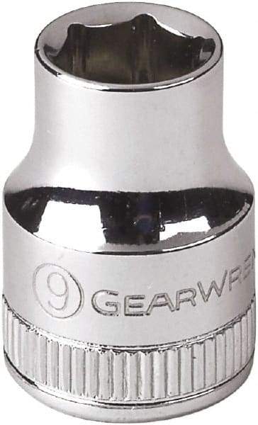 GearWrench - 3/8" Drive, Standard Hand Socket - 6 Points, 0.984" OAL, Alloy Steel, Full Polish Finish - All Tool & Supply