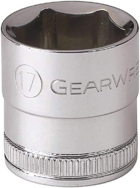 GearWrench - 3/8" Drive, Standard Hand Socket - 6 Points, 0.984" OAL, Alloy Steel, Full Polish Finish - All Tool & Supply