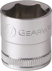 GearWrench - 3/8" Drive, Standard Hand Socket - 6 Points, 0.984" OAL, Alloy Steel, Full Polish Finish - All Tool & Supply