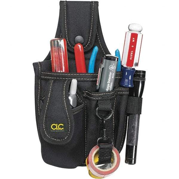 CLC - Cell Phone Holster with 4 Pockets - Ballistic Polyester, Black, 5" Wide x 6" High x 1-1/2" Deep - All Tool & Supply