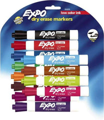 Expo - Aqua, Black, Blue, Brown, Green, Lime, Orange, Pink, Plum, Pumpkin, Purple & Red Low Odor Chisel Tip 12 Pack Dry Erase Markers - For Use with Dry Erase Marker Boards - All Tool & Supply