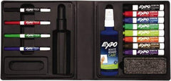 Expo - Assorted Colors, Low Odor 4 Fine Point, 8 Chisel Tip Dry Erase Markers - Includes Cleaning Fluid, For Use with Dry Erase Marker Boards - All Tool & Supply