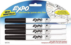 Expo - Black Low Odor Ultra Fine Tip 4 Pack Dry Erase Markers - For Use with Dry Erase Marker Boards - All Tool & Supply