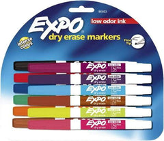 Expo - Aqua, Black, Blue, Brown, Green, Lime, Orange, Pink, Plum, Pumpkin, Purple & Red Low Odor Fine Tip Dry Erase Markers - For Use with Dry Erase Marker Boards - All Tool & Supply