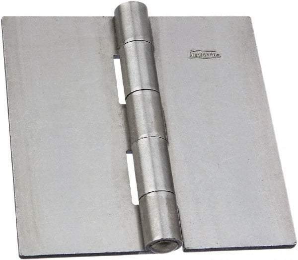 National Mfg. - 4-1/2" Long x 4-1/2" Wide Steel Full Surface Hinge - Plain Steel Finish, 5 Knuckles - All Tool & Supply