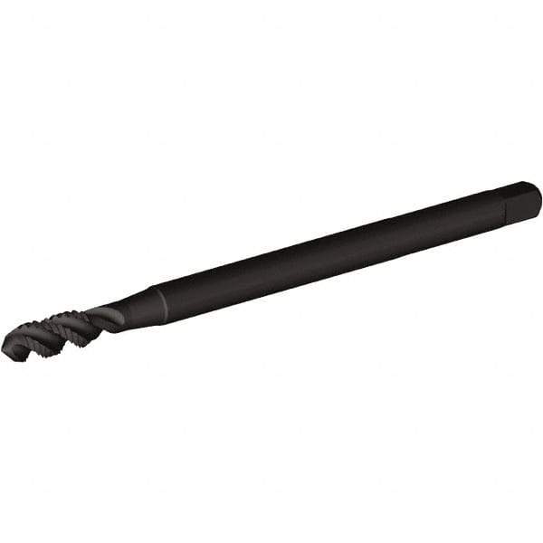 Kennametal - 1/2-20 UNF 3 Flute H3 Oxide Finish High Speed Steel Spiral Flute Extension Tap - Modified Bottoming Chamfer, 6" OAL, 3B Class of Fit, Series T830 - Exact Industrial Supply