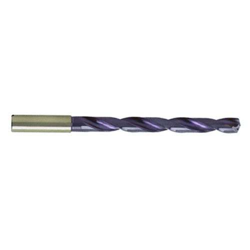 25/64″ Dia. × 11.75 mm Shank × 95 mm Flute Length × 139 mm OAL, 7xD, 140°, 7xD Flute, Coolant Thru, Round Solid Carbide Drill - All Tool & Supply