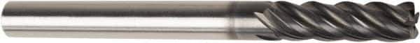 American Tool Service - 1/8", 5 Flute, Single End, Solid Carbide, 0.015" Corner Radius End Mill - 1-1/2" OAL, Right Hand Flute, 1-1/2" LOC, Right Hand Cut - All Tool & Supply