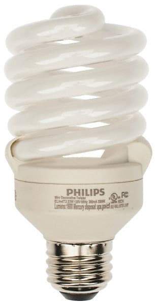 Philips - 23 Watt Fluorescent Residential/Office Medium Screw Lamp - 3,500°K Color Temp, 1,600 Lumens, 120 Volts, EL/mDT, 10,000 hr Avg Life - All Tool & Supply