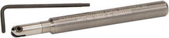 Kennametal - 1/4" Cut Diam, 1/8" Max Depth of Cut, 1/4" Shank Diam, 100mm OAL, Indexable Ball Nose End Mill - 40mm Head Length, Straight Shank, KDMB Toolholder, KDMB 0250.. Insert - All Tool & Supply