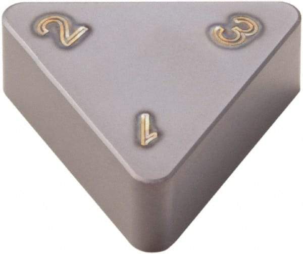 Seco - TNGN223 Grade CBN060K PCBN Turning Insert - TiSiAlN Finish, 60° Triangle, 1/4" Inscr Circle, 1/8" Thick, 3/64" Corner Radius - All Tool & Supply