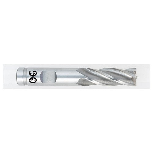 ‎11/32″ Dia. × 3/8″ Shank × 3/4″ DOC × 2-1/2″ OAL, HSSCo, Bright, 4 Flute, Square, Solid End Mill - All Tool & Supply