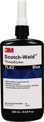 3M - 250 mL, Blue, Medium Strength Liquid Threadlocker - 24 hr Full Cure Time - All Tool & Supply