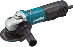 Makita - 4-1/2" Wheel Diam, 10,500 RPM, Corded Angle & Disc Grinder - 5/8-11 Spindle, 120 Volts, 10 Amps - All Tool & Supply