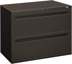 Hon - 36" Wide x 28-3/8" High x 19-1/4" Deep, 2 Drawer Lateral File - Steel, Charcoal - All Tool & Supply