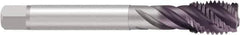 Emuge - 1-8 UNC 5 Flute 2B Bottoming Spiral Flute Tap - Cobalt, TiCN Finish, 6.299" OAL, Right Hand Flute, Right Hand Thread, Series Enorm - All Tool & Supply