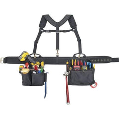 CLC - 28 Pocket Black Ballistic Polyester Combo Tool Bag System - 28" Wide x 6" Deep x 26" High - All Tool & Supply