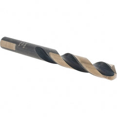 Cle-Line - 29/64" High Speed Steel, 135° Point, Round with Flats Shank Maintenance Drill Bit - All Tool & Supply