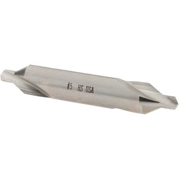 Cle-Line - #5 Plain Cut 60° Incl Angle High Speed Steel Combo Drill & Countersink - All Tool & Supply