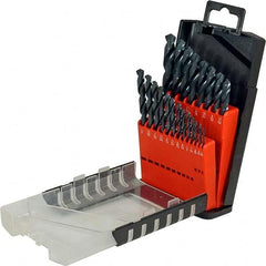 Cle-Force - 1/16 to 3/8", 118° Point, Oxide Finish, High Speed Steel Jobber Length Drill Bit Set - All Tool & Supply